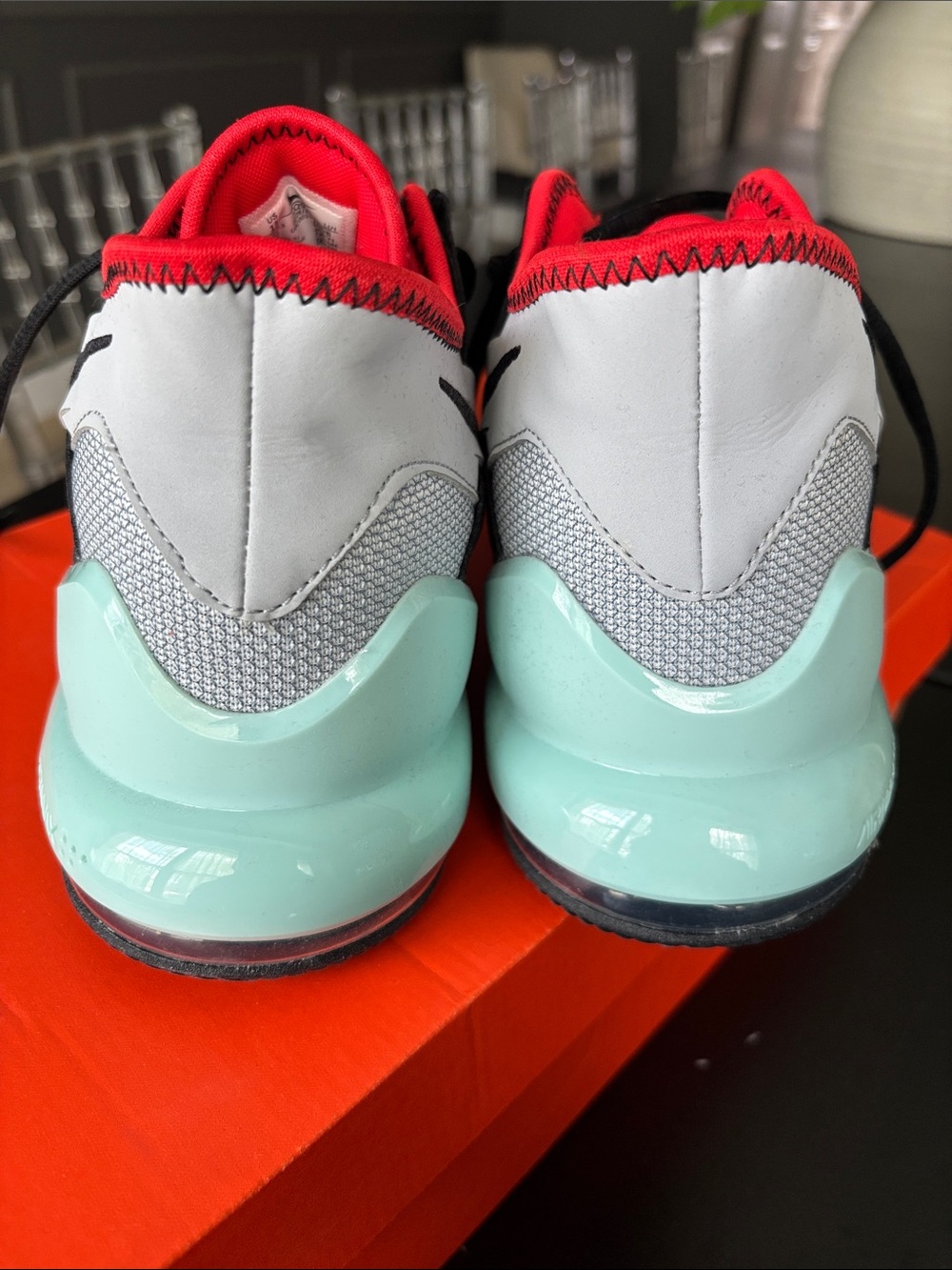 Nike Air Max Impact 2 Basketball Shoes - Gray, Black, Mint & Red size Men 13 - Picture 5 of 5